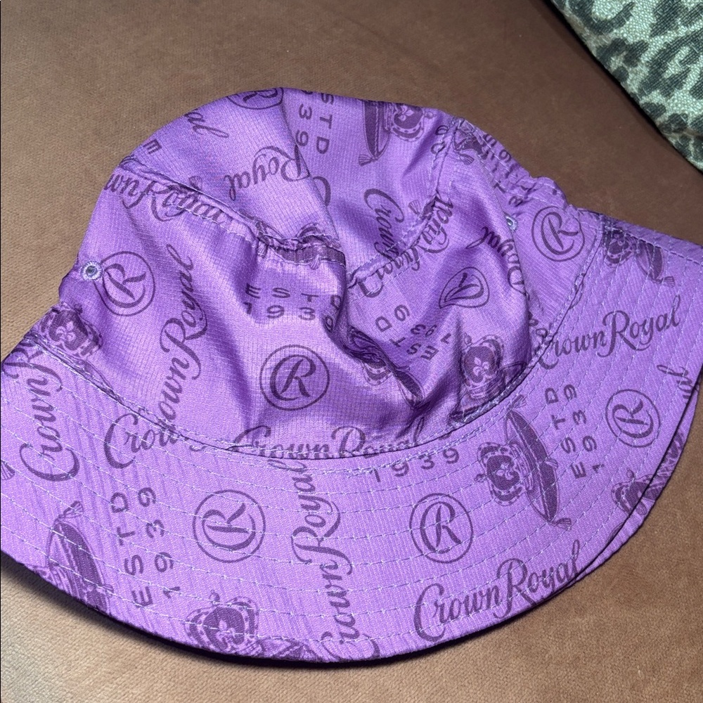 Crown royal logo purple streetwear bucket hat 90’s y2k casual hat - Picture 3 of 6
